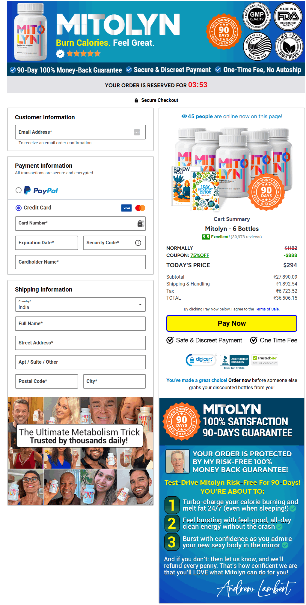 Mitolyn checkout